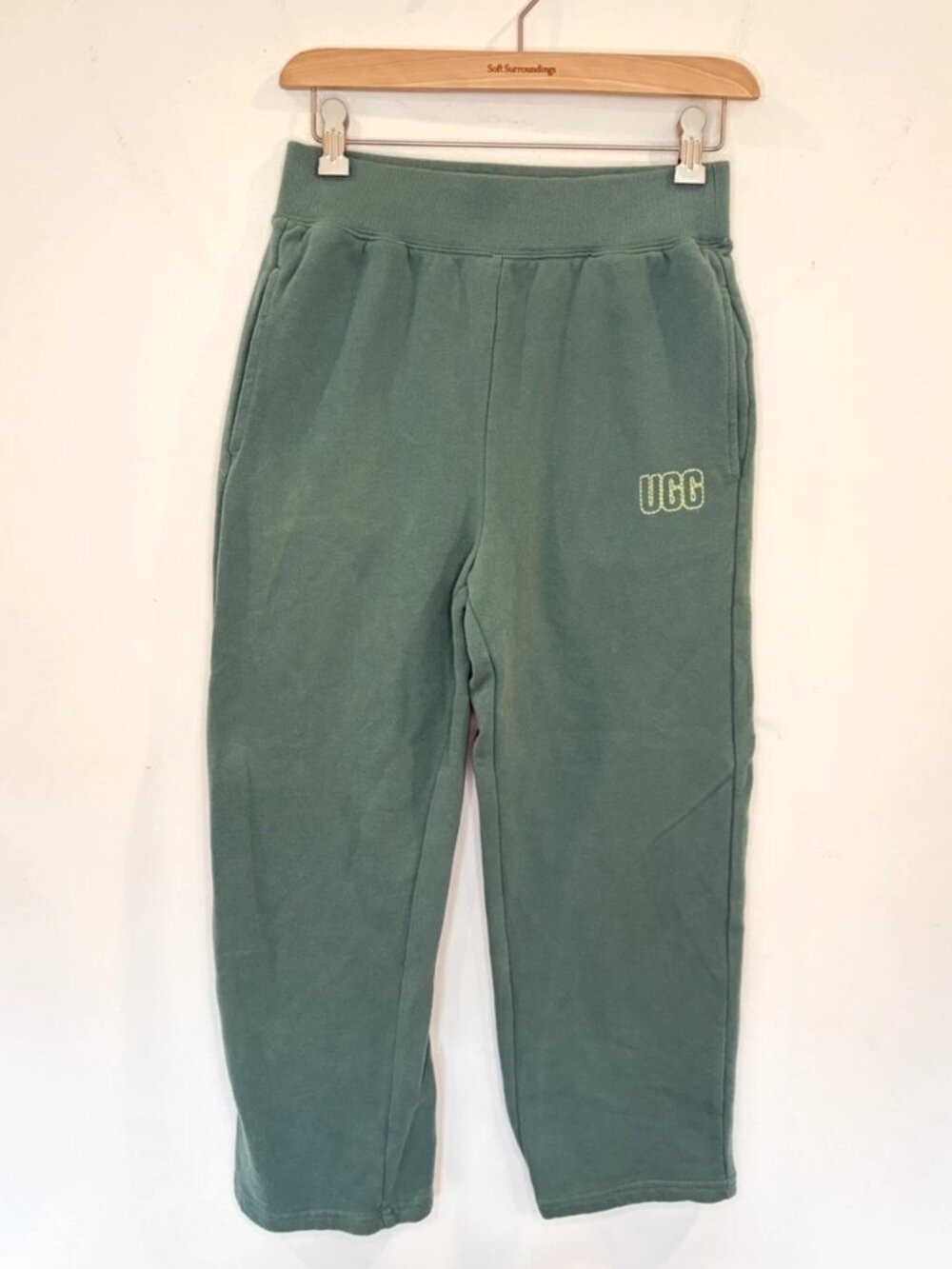 UGG Joggers Women's Sz XS Heather Daniella Relaxed Sweatpants Green Logo
